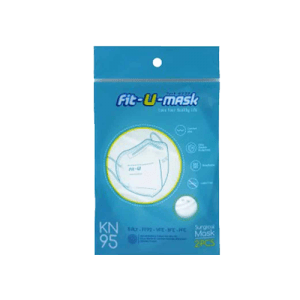 FIT-U-MASK SURGICAL MASK KN95 2'S WHITE PCK 