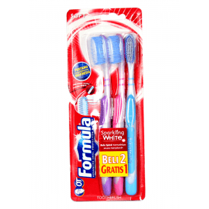 FORMULA SIKAT GIGI SPARKLING WHITE 3'S  PCK SOFT