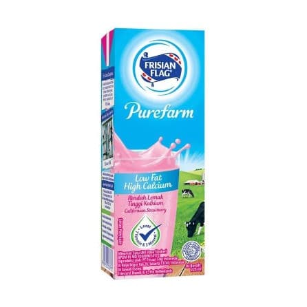 FRISIAN FLAG PUREFARM STRAWBERRY 225ML