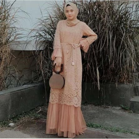Gamis Humaira Larky Brukat