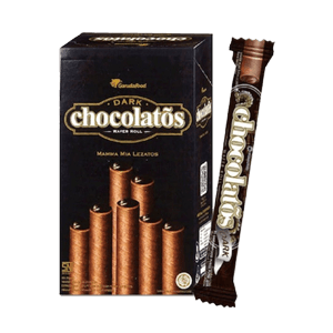 GERY WAFER ROLL CHOCOLATOS DARK PCK 16/14g