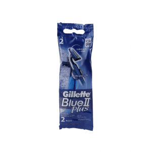 GILLETTE RAZOR BLUE II PLUS 2'S  PCK 