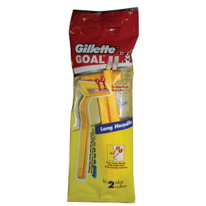 GILLETTE RAZOR GOAL II YELLOW 2'S  PCK 