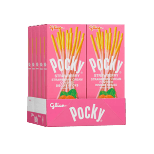 GLICO BISCUIT POCKY STRAWBERRY BOX 12x11g