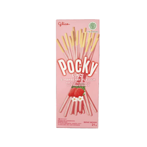 GLICO BISCUIT POCKY STRAWBERRY BOX 21g