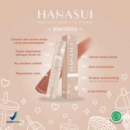HANNASUI MATTEDORABLE LIPCREAM BOBA EDITION