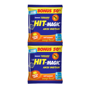 HIT MAGIC KERTAS ANTI NYAMUK FLORAL PCK 12x4+2's