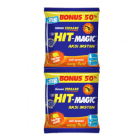 Hit Magic Kertas Anti Nyamuk Floral Pck 12x4+2's