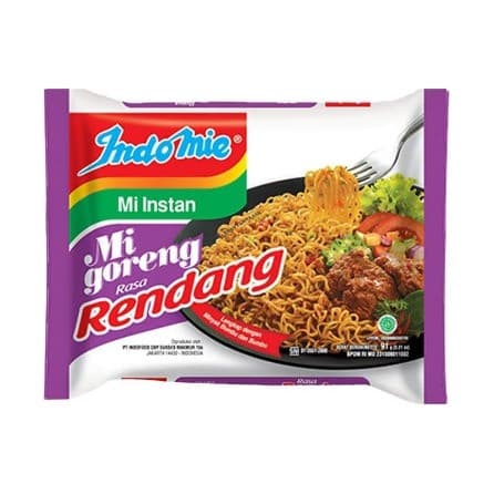 INDOMIE INSTAN MIE GORENG RENDANG 91G