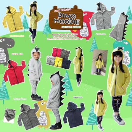 Jaket Motif Dino Anak Unisex
