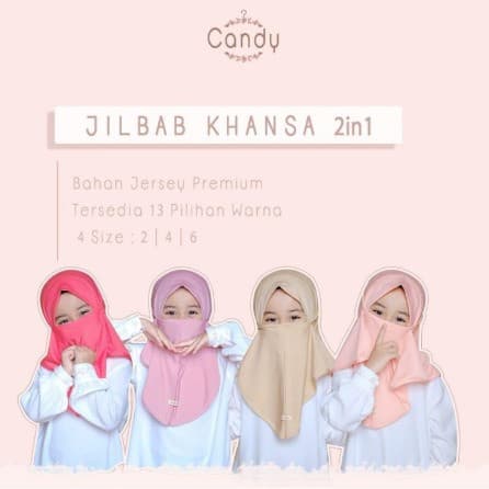 Jilbab Khansa - Jilbab Anak Perempuan 2in1