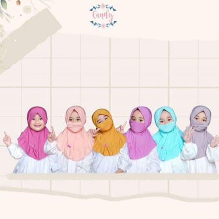 Jilbab Hawa Jilbab Masker Anak Premium 1 - 6 Tahun