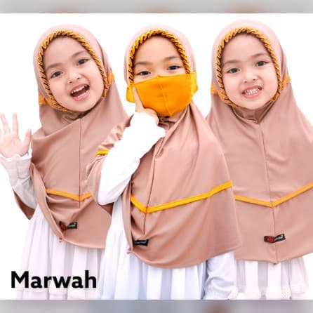 Jilbab Marwah - Jilbab Anak FREE Masker