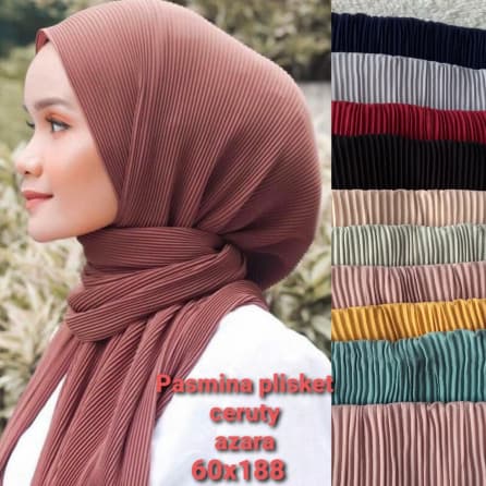 Jilbab Pashmina Plisket 