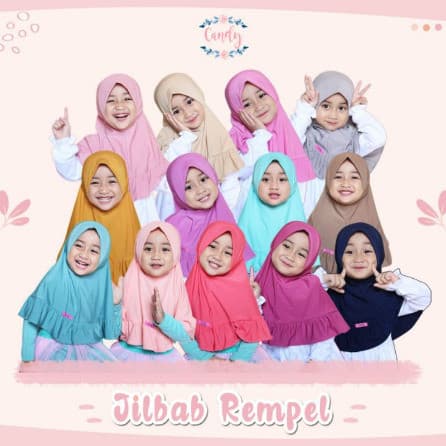 Jilbab Rempel Anak Perempuan Premium 1 - 6 Tahun
