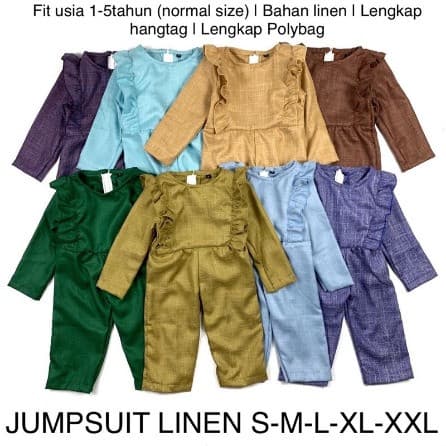 Jumpsuit Linen Anak Perempuan