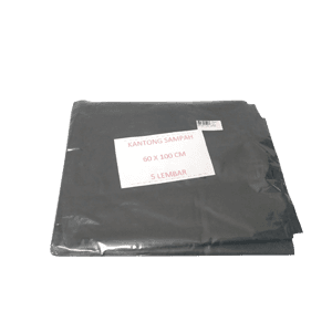 KANTONG PLASTIK SAMPAH HITAM 5'S  PCK 60X100