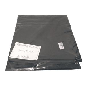 KANTONG PLASTIK SAMPAH HITAM 5'S  PCK 90X120