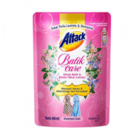Kao Attack Detergent Cair Batik Care Pch 400mL 