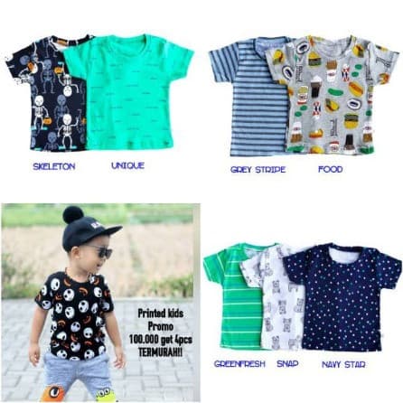 Printed Kids Tee - Kaos Anak Laki-Laki