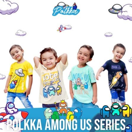 Kaos Anak Motif Among Us 