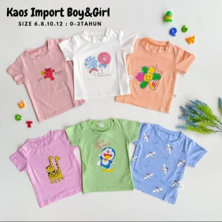 Kaos Anak Perempuan 0 - 3 Tahun