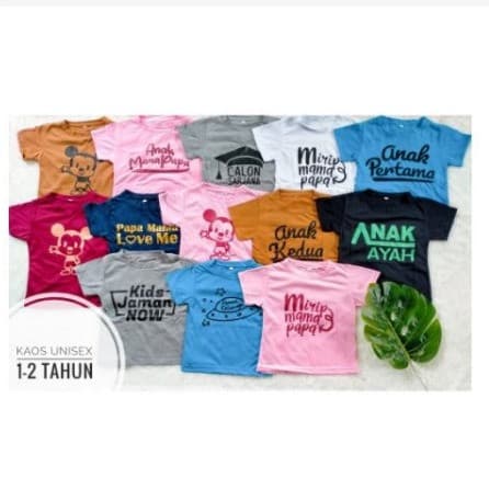 Kaos Anak Unisex 1 - 5 Tahun