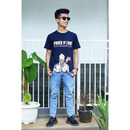 Kaos Junior Motif Free Fire 8 - 16 Tahun