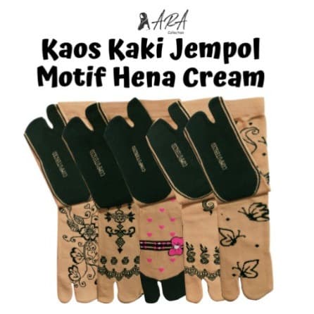 Kaos Kaki Jempol Motif Hena Cream Part 2