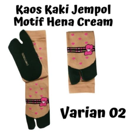 Kaos Kaki Jempol Motif Hena Cream Part 1