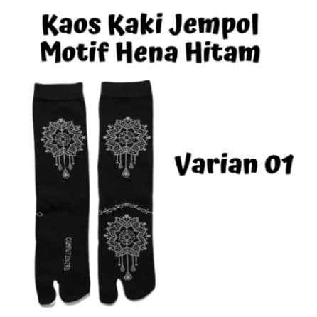 Kaos Kaki Jempol Motif Hena Hitam Part 1
