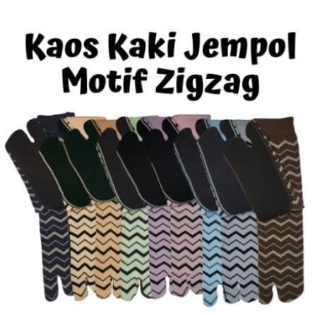 Kaos Kaki Jempol Motif ZigZag