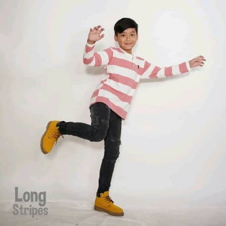 Long Stripes - Kaos Lengan Panjang Motif Strip Anak Unisex