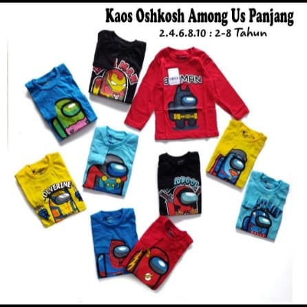 Kaos Panjang Anak Laki-Laki Motif Among Us