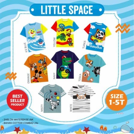 Kaos Pendek Anak Laki-Laki 1 - 5 Tahun
