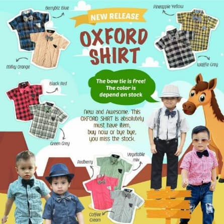 Kemeja Oxford - Kemeja Anak Laki-Laki