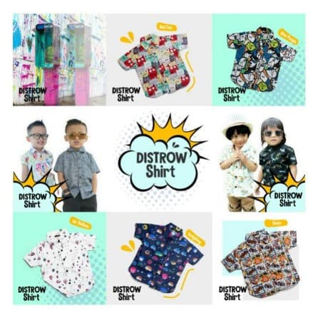 Distrow Shirt - Kemeja Katun Anak Laki-Laki