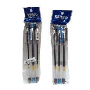 KENKO BALLPOINT EASY GEL (2BLACK +1BLUE) PCK 