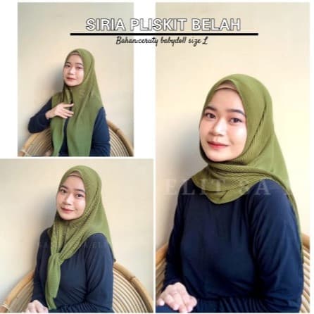 Khimar Plisket Belah Cerutty Babydoll