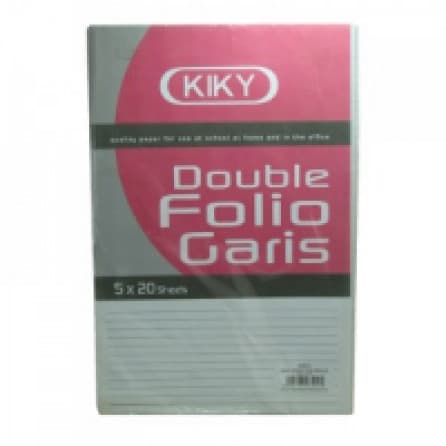 Kiky Kertas Double Folio Garis 20'S PCK