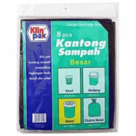 Klin Pak Kantong Sampah BESAR 8'S Hitam PCS
