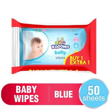 KODOMO BABY WIPES BLUE  ISI 2 PACK