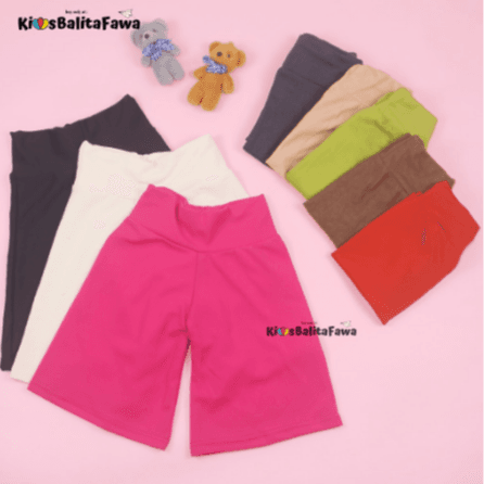 Kulot Polos Anak Celana 3Per4 1 -2 Tahun