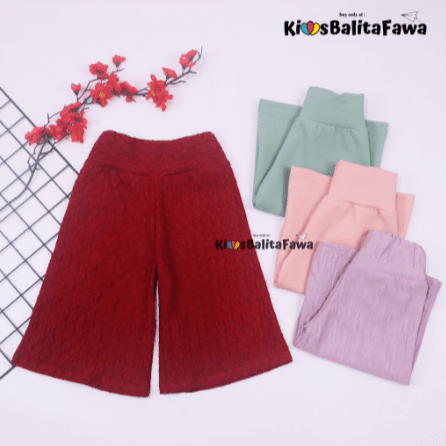 Kulot Polos Anak Celana 3Per4 1 -2 Tahun