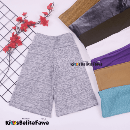 Kulot Polos Anak Celana 3Per4 5 - 6 Tahun
