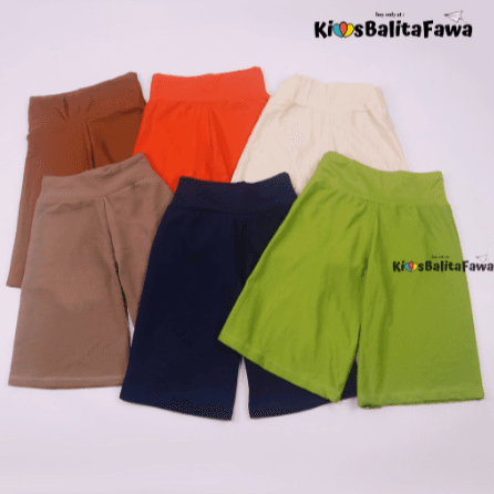 Kulot Polos Anak Celana 3Per4 7 - 8 Tahun