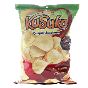 KUSUKA KERIPIK SINGKONG AYAM LADA HITAM PCK 180g
