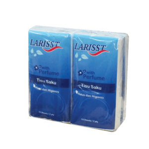 LARISST HANDKERCHIEF TISSUE 4'S PARFUME PCK 4x13'S