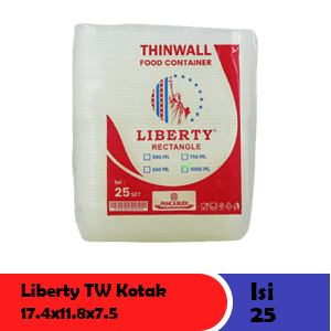 LIBERTY TW KOTAK 25'S  PCK 1000mL