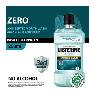 LISTERINE MOUTHWASH ANTISEPTIC ZERO BTL 250mL